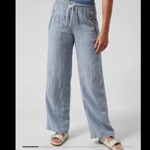 Athleta Cabo Linen Wide Leg Pant